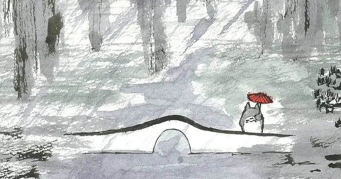 Childhood Companions In Chinese Ink Paintings