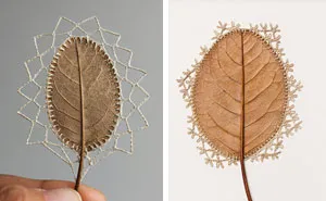 Delicate Crocheted Leaf Sculptures By Susanna Bauer