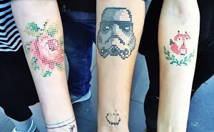 Cross-Stitch Tattoos By Turkish Artist Eva Krbdk