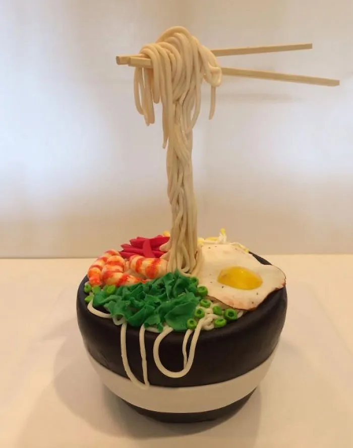 Shrimp Noodle Bowl Cake