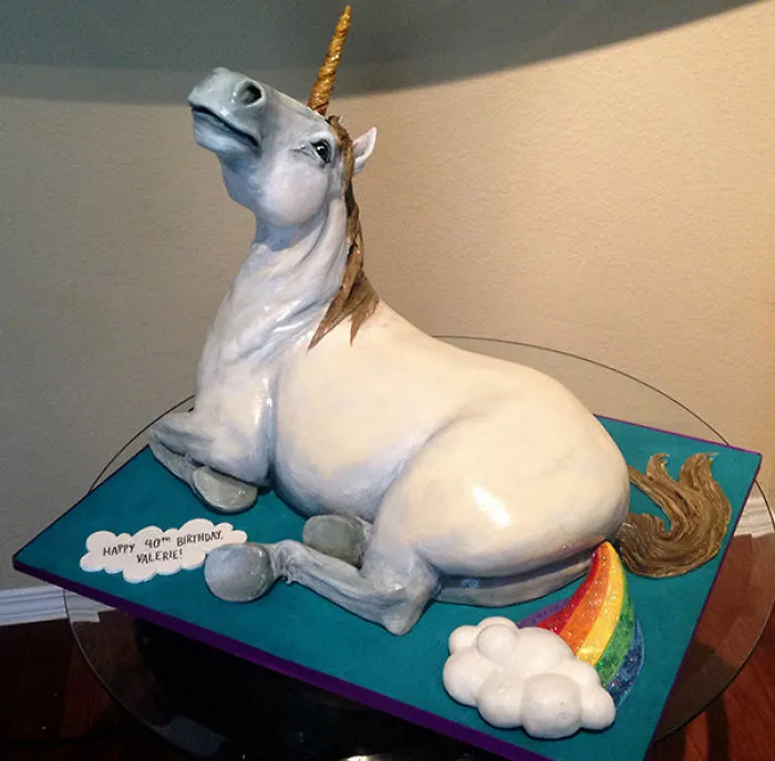 Unicorn 40th Birthday Cake