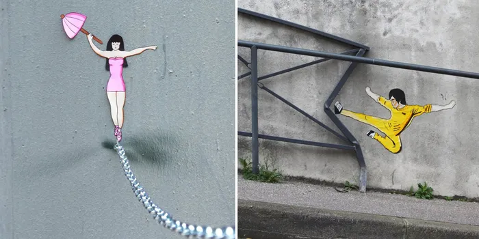 24 More Clever And Playful Street Art Ideas By OakOak