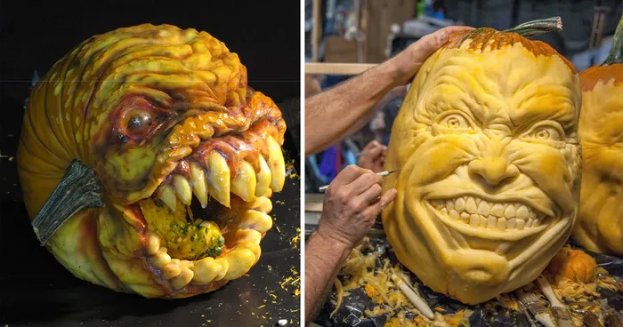 This Guy Makes The Scariest Pumpkin Carvings Ever