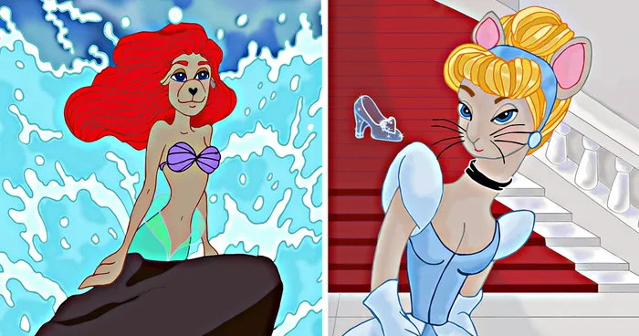 How Disney Princesses Would Look Like If They Were Humanised Animals