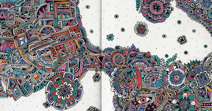Artist Reveals Extremely Detailed Drawings In Her Notebook