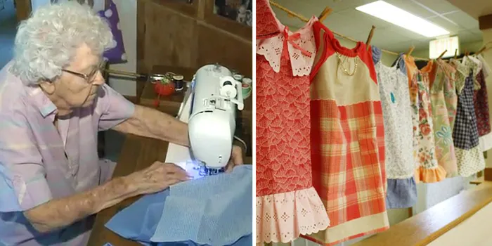 99-Year-Old Lady Sews A Dress A Day For Children In Need