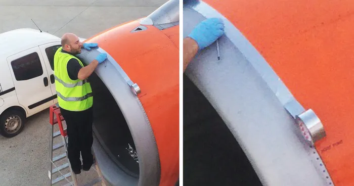 Airplane Passenger Spots Worker Fixing Jet Engine With TAPE Moments Before Take-Off