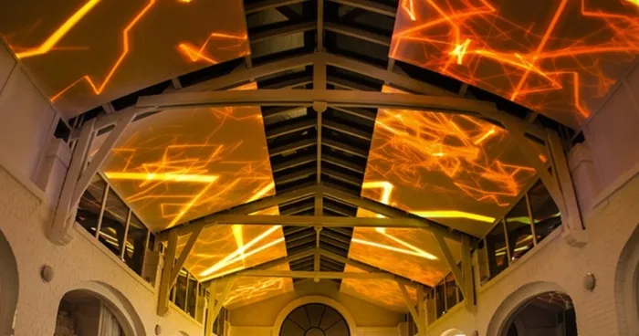 Virtual Ceiling By Miguel Chevalier In A Belgian Loft