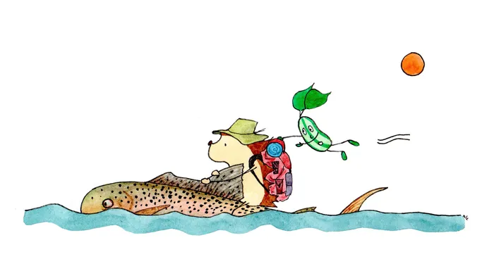 Life Is Not A Quiet River - Illustrations Of A Hedgehog And His Friend Zucchini