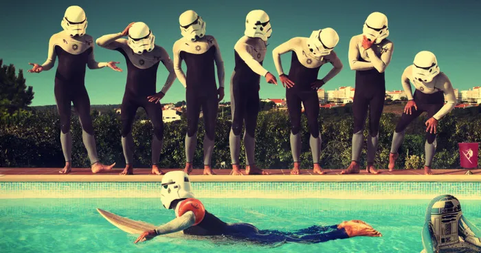Surfing Trooper Traveling The World