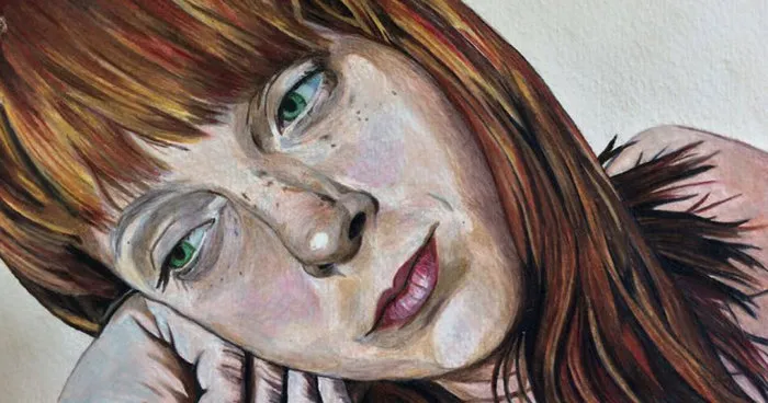 Colored Pencil Portrait Of My Wife Robin