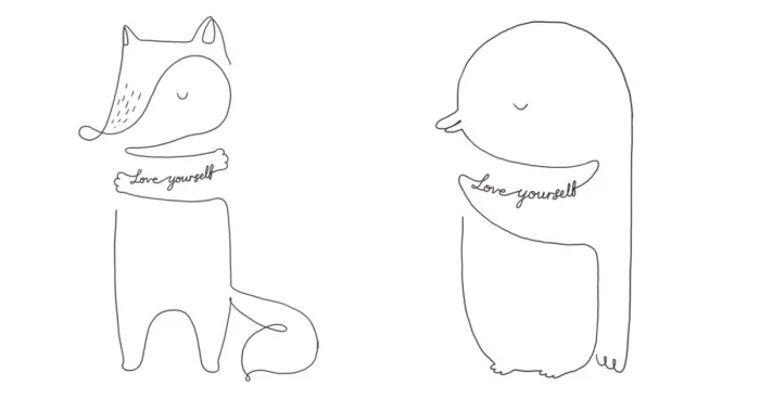 Simple Line Art To Remind You To Love Yourself More Every Day