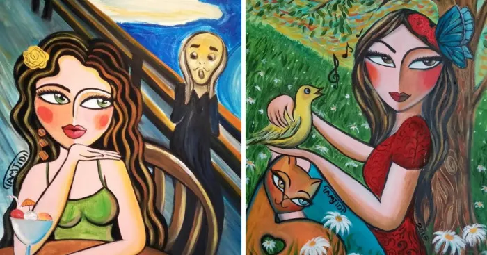 Retour Du Printemps: My Acrylic Paintings Of Animals And Women