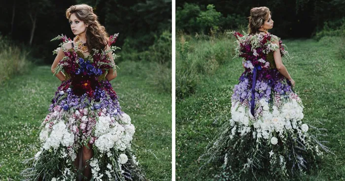 Floral Haute Couture: The Dress Made Of Flowers