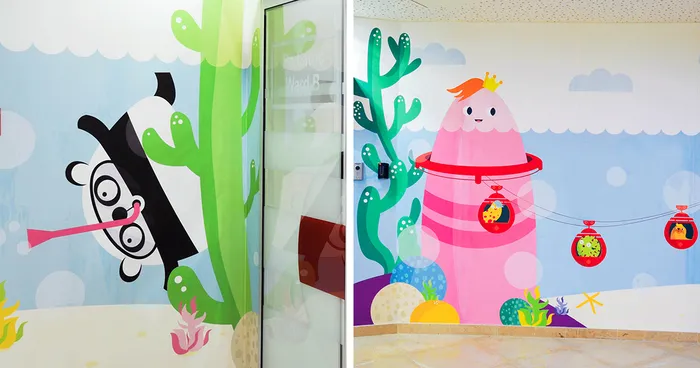 I Volunteered To Decorate A Hospital's Paediatric Department Walls To Make Kids Happier