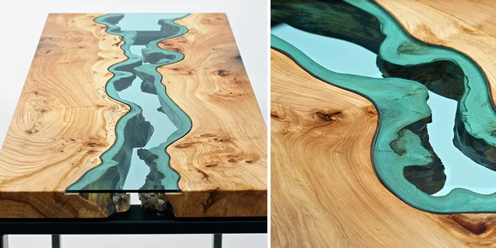 Glass Rivers And Lakes Flow Across Beautiful Tables By Furniture Maker Greg Klassen