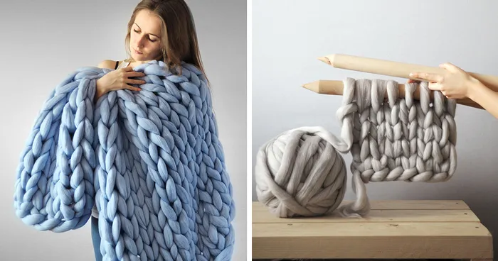 Extremely Chunky Knits By Anna Mo Look Like They're Knit By Giants
