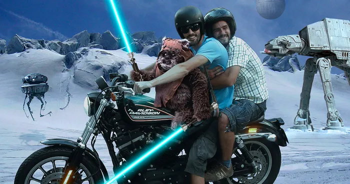 My Friend And I Traveling The World On A Harley Davidson