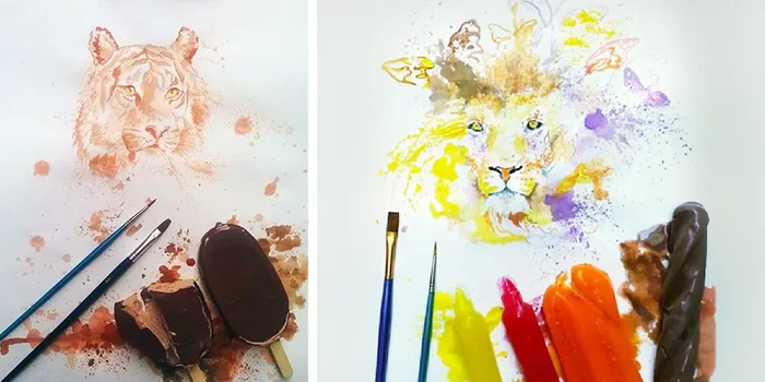 This Artist Paints With Ice-Cream Instead Of Paint