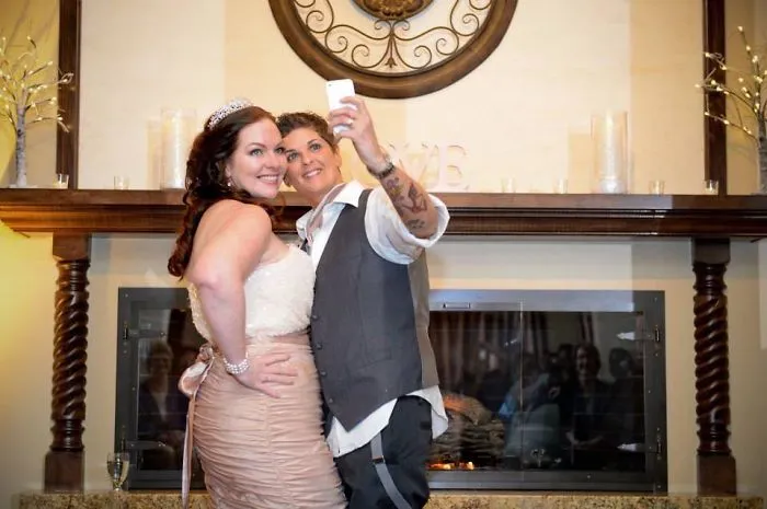 Amy Tee &amp; Candice Wedding Selfie