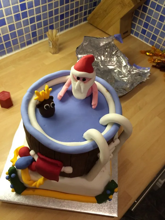 Santa In A Hot Tub