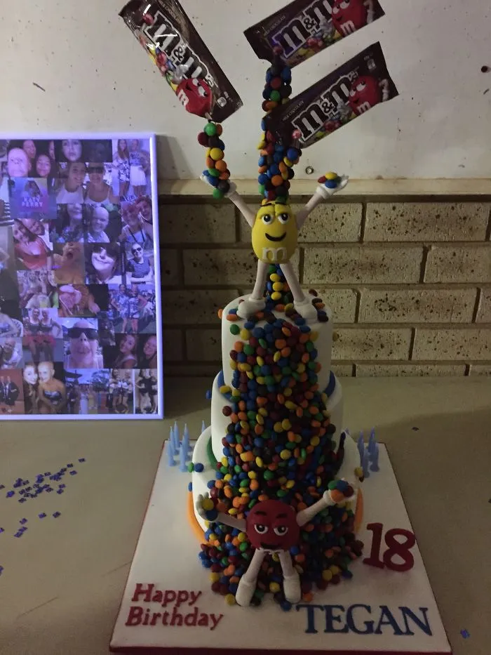 A Friends 18th Cake Made By Her Mums Friend