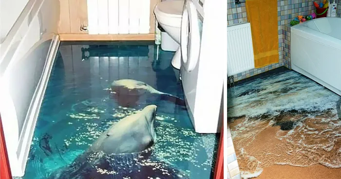 3D Floors Turn Your Bathroom Into An Ocean