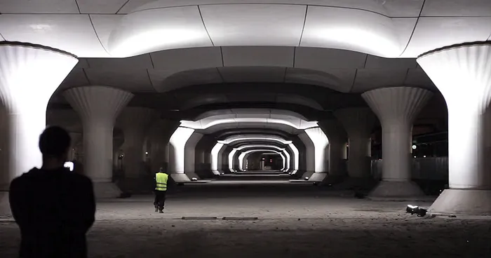 Spanish Artist Turns Abandoned Train Station Into Blinding Light Installation