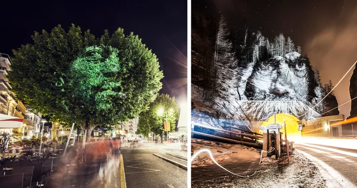 Philippe Echaroux Uses Light Projections To Create Street Art In France