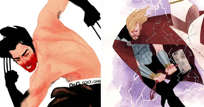 Kevin Wada Draws Marvel Superheroes As Sleek And Smug Fashion Models
