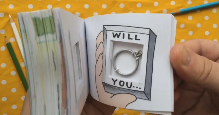Artist Creates Flipbook Animation With Hidden Ring Inside For Marriage Proposal