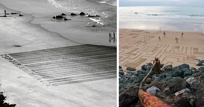 Living By The Sea, I Use Low Tide Beaches As Street Artists Would Use The Walls