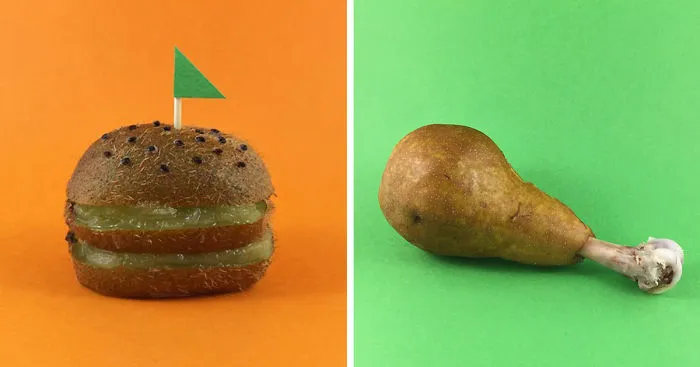 I Turn Fruits & Vegetables Into Hotdogs, Burgers, Ice Cream & Cakes