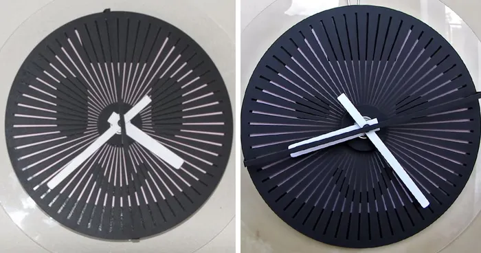 Optical Illusion Wallclocks Show Hidden Animations When Their Arrows Moves