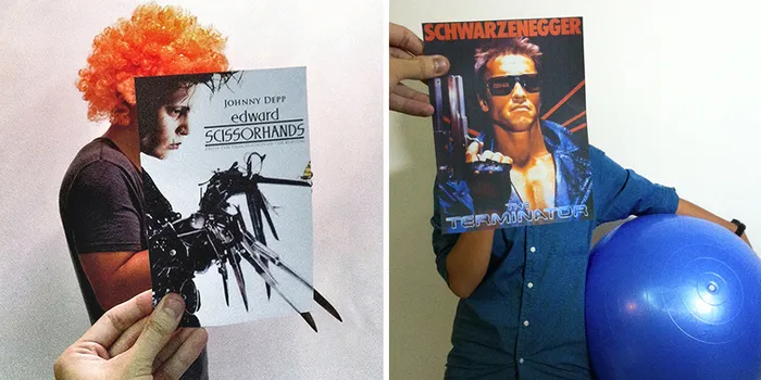 Guy Mashes Famous Movie Posters With Real People