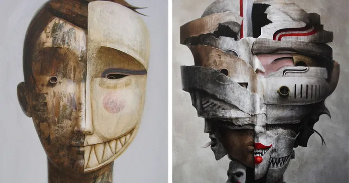 I Love To Draw Faces Behind A Mask