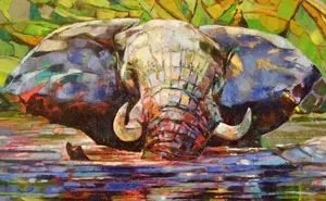 Africa-Inspired Palette Knife Paintings By Radka Kirby