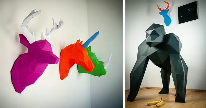 Papertrophy: Precut Paper Sculptures That You Can Print And Fold Yourself