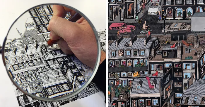 I Spent Over 150 Hours Drawing Each Of These Intricate Cityscapes