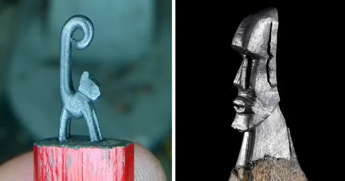 I Carve Tiny Sculptures Into Pencil Tips
