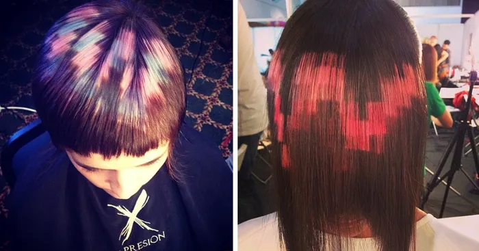 Pixelated Hair Is The Newest Cutting-Edge Trend