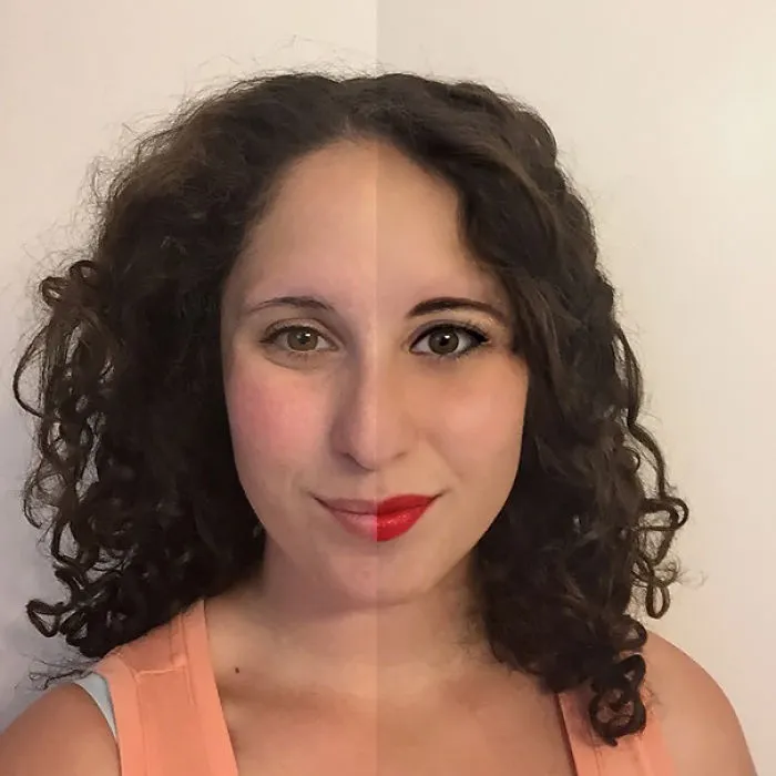 Women Post Selfies With Half-Made-Up Faces To Fight Makeup Shaming