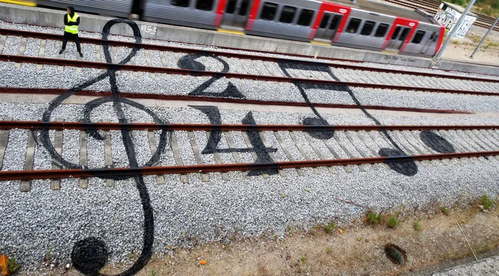 Clever Urban Art On Railroad Tracks By Artur Bordalo