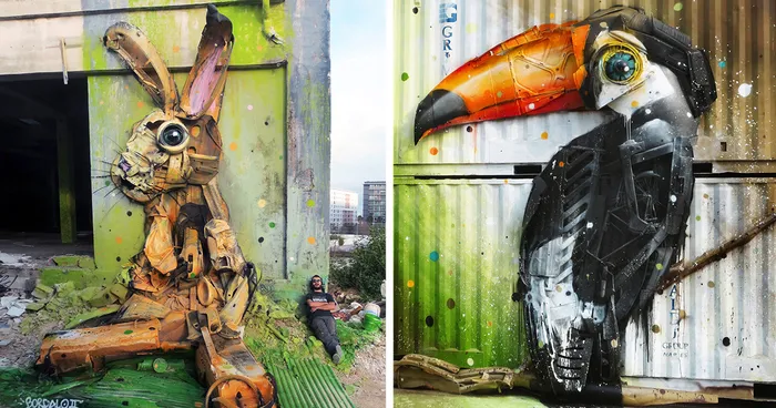 Big Trash Animals: Artist Turns Junk Into Animals To Remind Us About Pollution