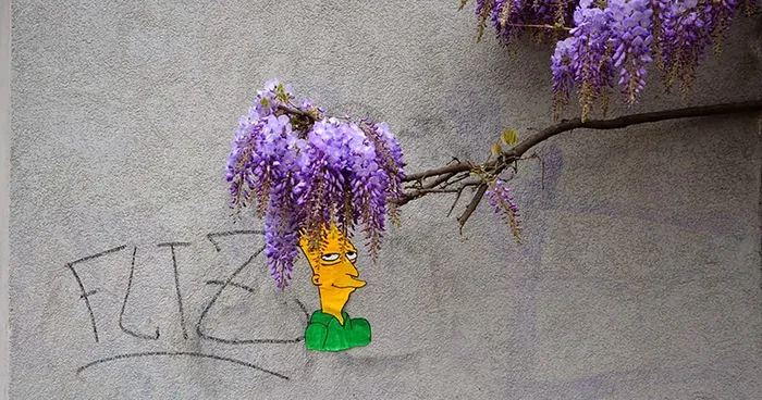 Sideshow Bob Street Art By OakOak Appears In Saint-Etienne, France
