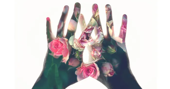 Digital Illustrations Of Silhouettes Covered In Flowers