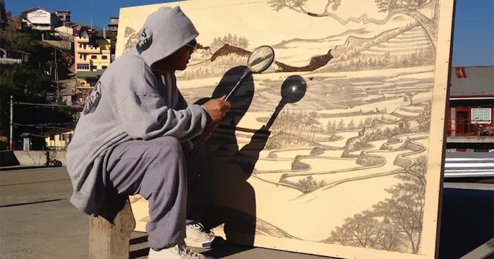 Artist Uses The Power Of The Sun And A Magnifying Glass To Create Stunning Drawings