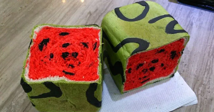 Taiwan Invents Square Watermelon Bread That Is Delicious And Confusing
