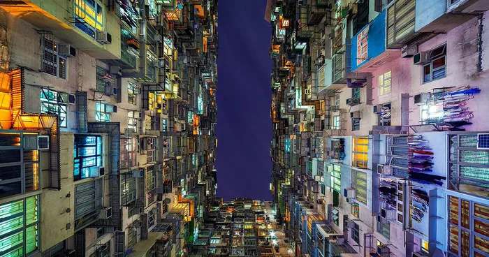 Looking Up In Hong Kong: The Overwhelming Symmetry Of This Metropolis' Highrises