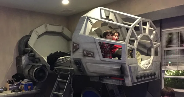 Father Builds His Son A Star Wars Millennium Falcon Bed